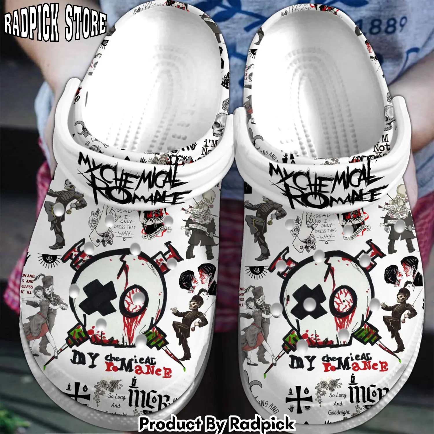 Radpick premium my chemical romance music clogs shoes comfortable for men women rp6522202